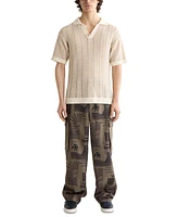 Scotch & Soda Men's Structured Knit Sweater Polo Shirt