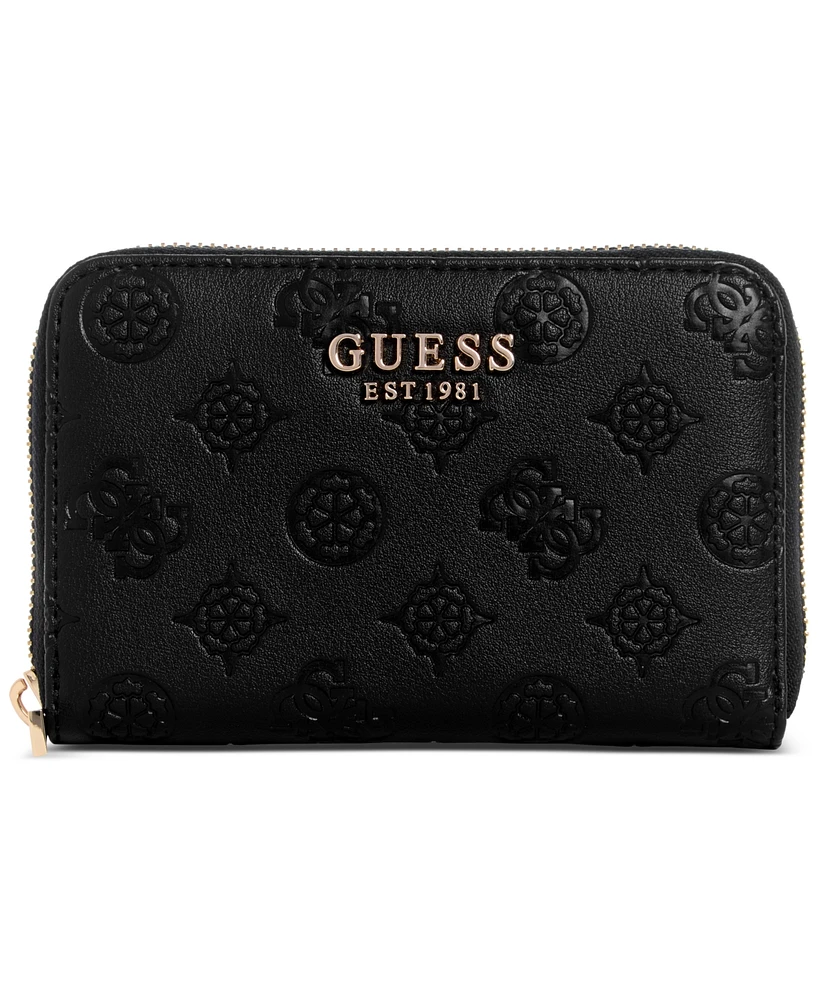 Guess Phoebe Logo Zip Around Wallet
