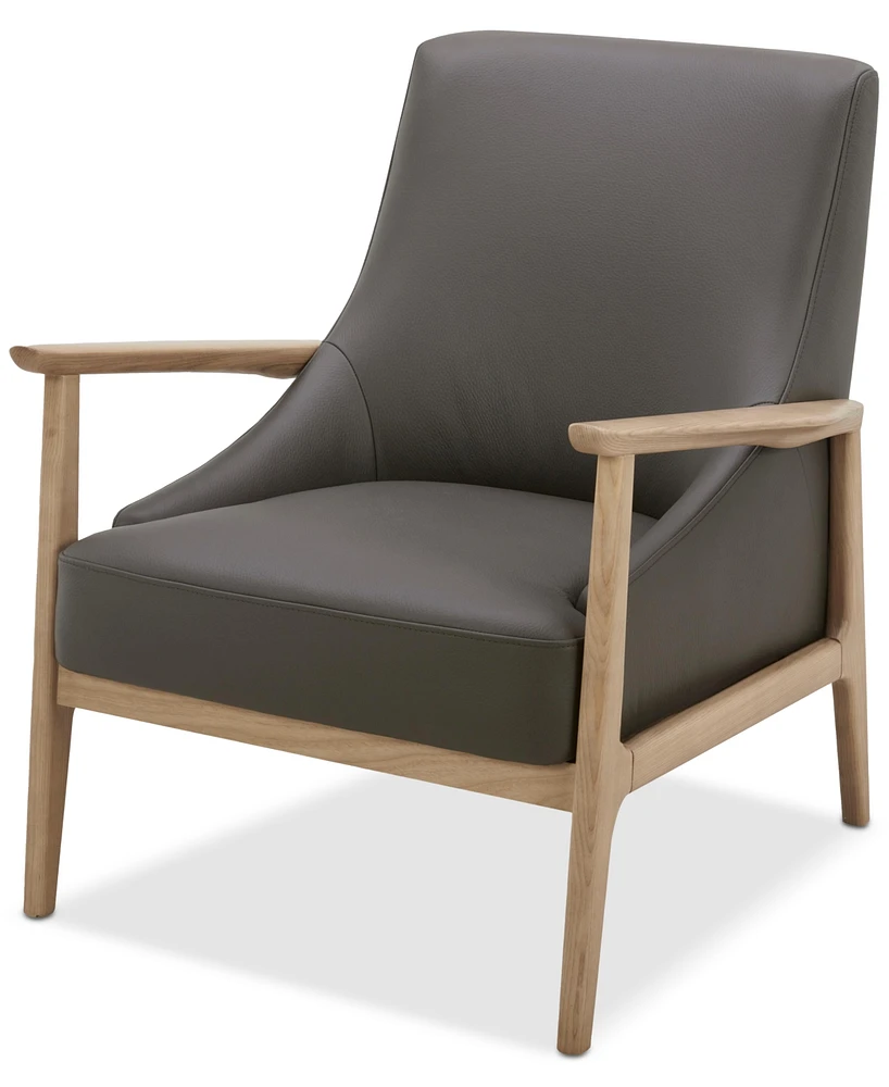 Nierling Leather Accent Chair, Exclusively at Macy's