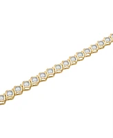 Diamond Swirl Link Tennis Bracelet (2 ct. t.w.) in 10k Gold, Exclusively at Macy's
