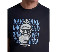 Karl Lagerfeld Paris Men's Gothic Logo Armor Graphic T-Shirt
