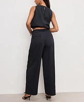 Good American Women's Cotton Twill Drawcord-Hem Parachute Pants