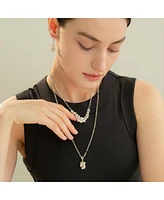 Sterling Silver Vivienne Statement Bouquet Chain Necklace