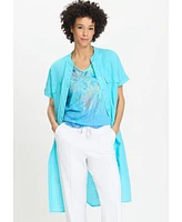 Olsen Women's Linen Blend Tunic Shirt Dress