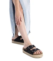 Women's Footbed Jute Wrapped Platform Sandals By Xti