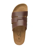Triple Strap Low Wedge Mule