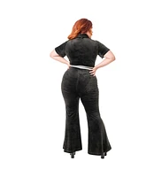 Smak Parlour Plus Belted Flare Jumpsuit