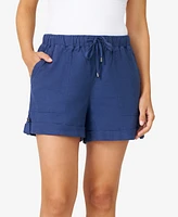 Cable & Gauge Women's Linen Blend Drawstring Short