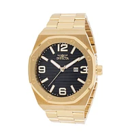 Invicta Men's 45783 Huracan Quartz 3 Hand Black Dial Watch
