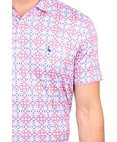 Tailorbyrd Men's Kaleidoscope Printed Performance Polo