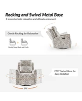 Alfons Swivel And Rocker Power Recliner With Headrest