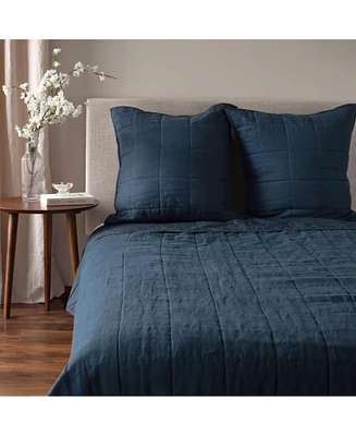 French Linen Quilted Sham Set