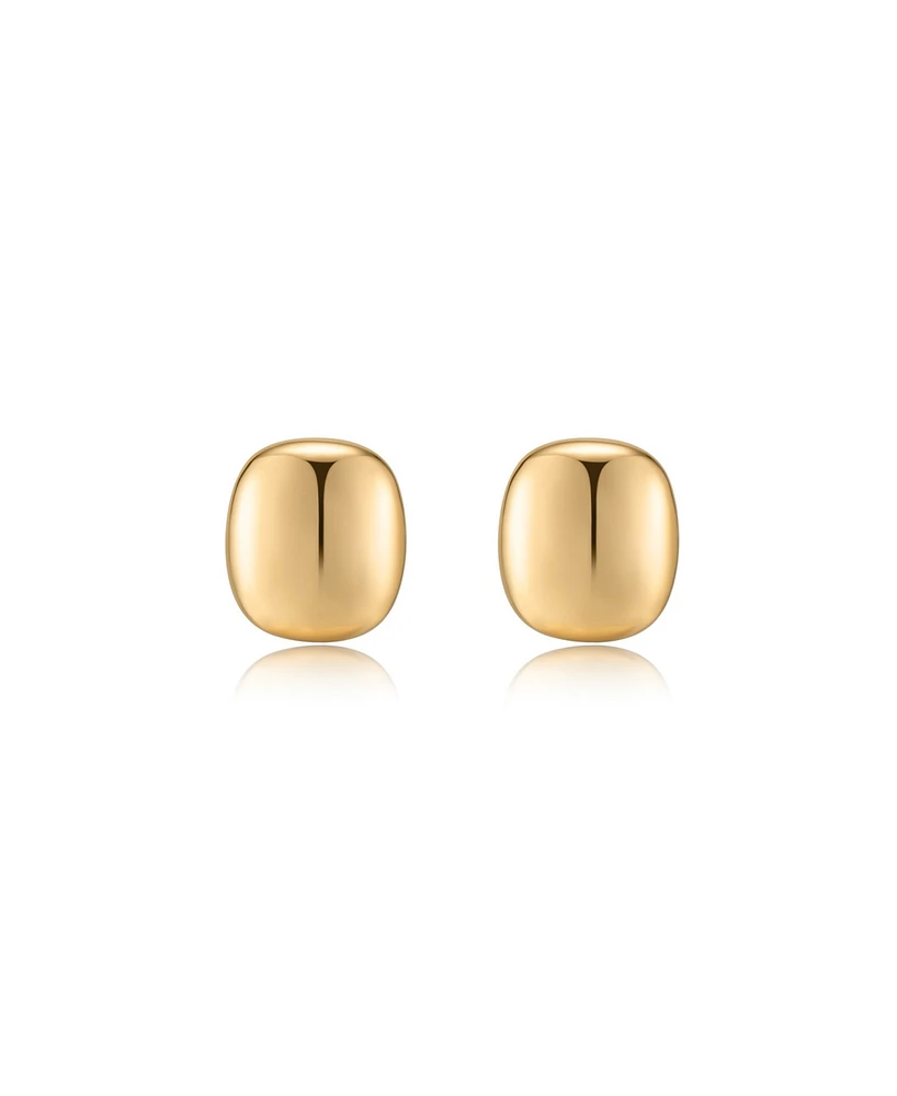 Ettika Minimal Curved Square Stud Earrings