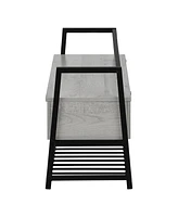 Storage Bench with Flip Top for Entryway Bedroom or Living Room Seating