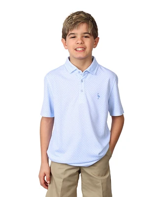 Tailorbyrd Boys Geo Floral Modal Pique Polo