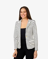 Cable & Gauge Women's Stripe Stretch Knit Jacket