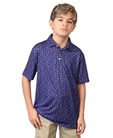 Tailorbyrd Boys Pin Flags Printed Performance Polo