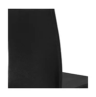 Two Upholstered Faux Leather Dining Side Chairs for Stylish Home Dining