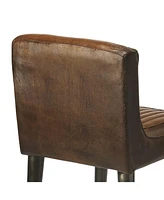 Industrial Wood and Iron Bar Stool for Stylish Counter Seating