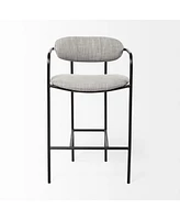 Upholstered And Metal Counter Height Bar Chair