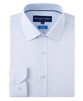 Dylan Park Men's Four Way Stretch Plaid Button Down Dress Shirt