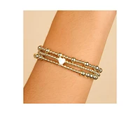 Gold Filled 3mm 5mm Alternating Bead Bracelet