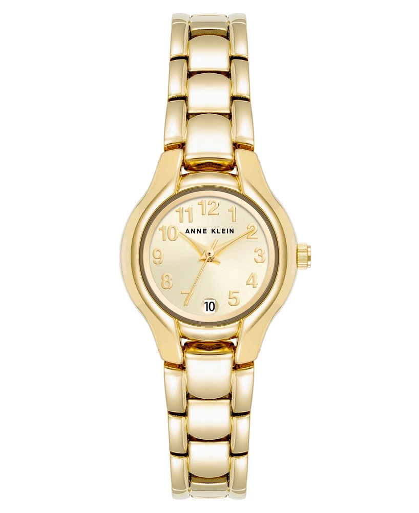 Anne Klein Women's Quartz Petite Easy to Read Gold-Tone Metall Alloy Watch, 24mm