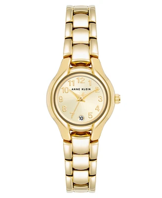 Anne Klein Women's Quartz Petite Easy to Read Gold-Tone Metall Alloy Watch, 24mm