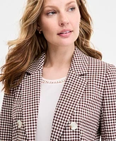 Jones New York Women's Checkered Open-Front Jacket