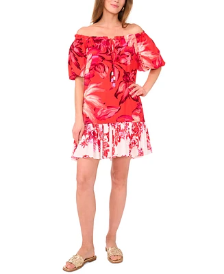 Vince Camuto Women's Tie-Neck Off-The-Shoulder Dress