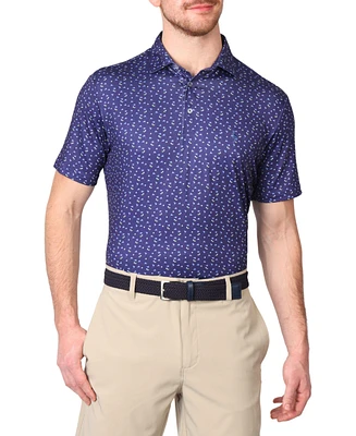 Tailorbyrd Men's Pin Flags Printed Performance Polo