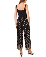 Vince Camuto Women's Border-Print Wide-Leg Pull-On Pants