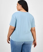 Rebellious One Trendy Plus Butterfly Applique T-Shirt