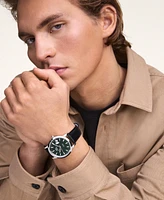 Daniel Wellington Men's Automatic Black Leather Watch