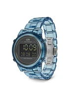 Daniel Wellington Men's Chronograph Blue Plastic Watch, 42mm