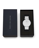 Daniel Wellington Men's Analog Silver Tone Stainless-Steel Watch, 40mm
