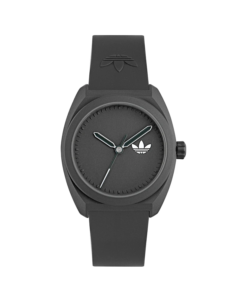 adidas Unisex Analog Black Polyurethane Watch, 42mm