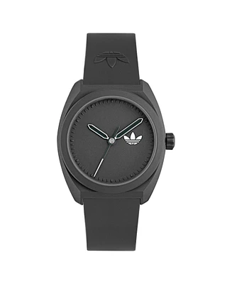 adidas Unisex Analog Black Polyurethane Watch, 42mm