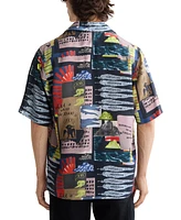 Scotch & Soda Men's Relaxed-Fit Allover Patterned Shirt