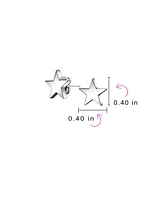 Bling Jewelry Set of 2 Patriotic Celestial Rock Star Stud Earrings Black Plated Steel 10MM