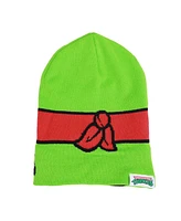 Teenage Mutant Ninja Turtles Men's Tmnt Rolldown Raph Adult Mesh Eye Green Beanie