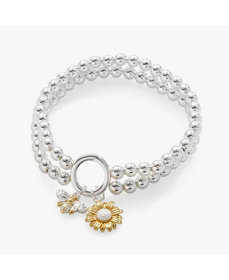 Sunflower Bee Double Stretch Bracelet