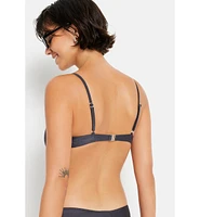 Lscn by Lascana Women's Shimmer Scoop Neck Bikini Swimsuit Top