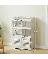 PawHut Large Hamster Cage for Multiple Small Pets with Storage Cabinet
