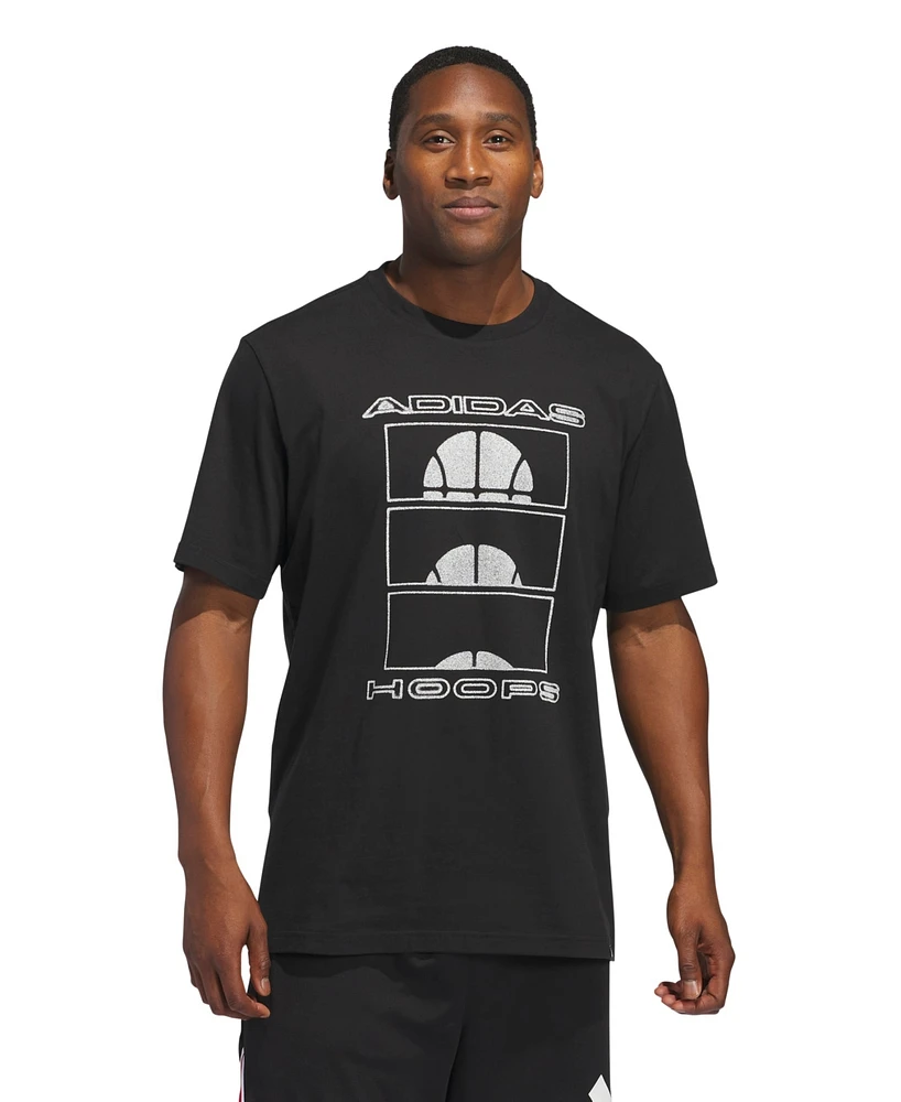 adidas Men's Ball at Sunrise Graphic Basketball T-Shirt