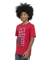 adidas Big Boys Short Sleeve American Flag T-Shirt