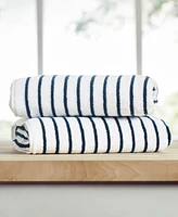 ienjoy Home Cabana Stripe Cotton 2-Pack Beach Towels, 30" x 70"