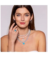 Anna Zuckerman Princess Di Pearl Necklace in Argyle Pink