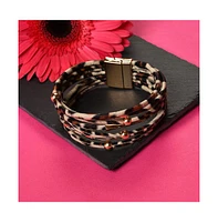 Sohi Women's Leopard Multi-Layer Bracelet