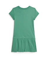 Polo Ralph Lauren Toddler and Little Girls Big Pony Pleated Jersey Dress